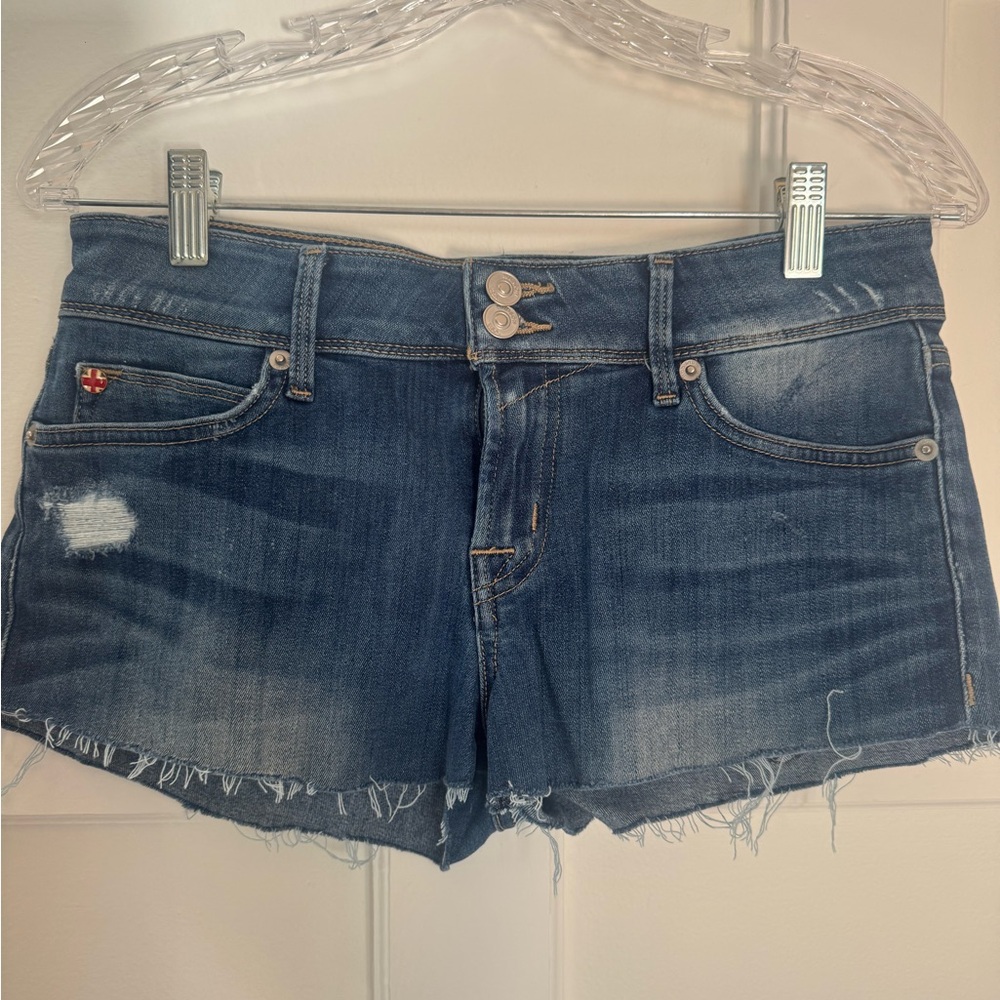 Hudson Jeans Distressed Blue Jean Shorts